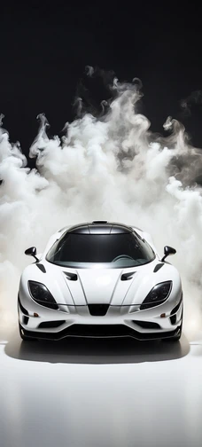 White Smoke Supercar Screen Image