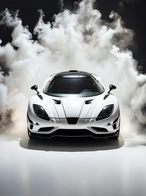 White Smoke Supercar Screen Image