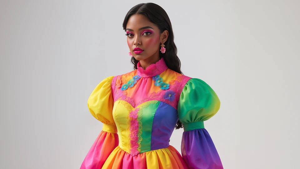 Vibrant Dressed Woman in Pink