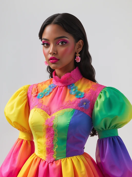 Vibrant Dressed Woman in Pink