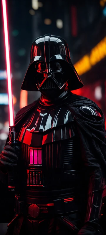 Cyberpunk Samurai Darth Vader Wallpaper