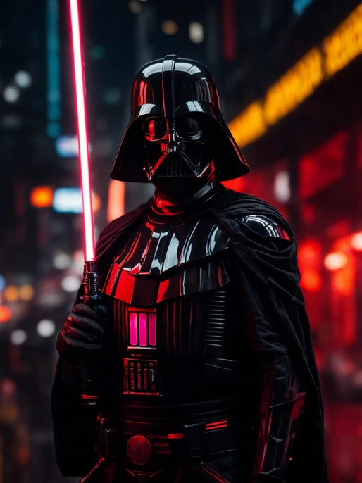 Cyberpunk Samurai Darth Vader Wallpaper