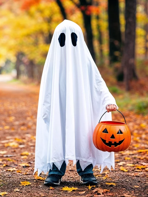 Children in Halloween Costumes HD Image