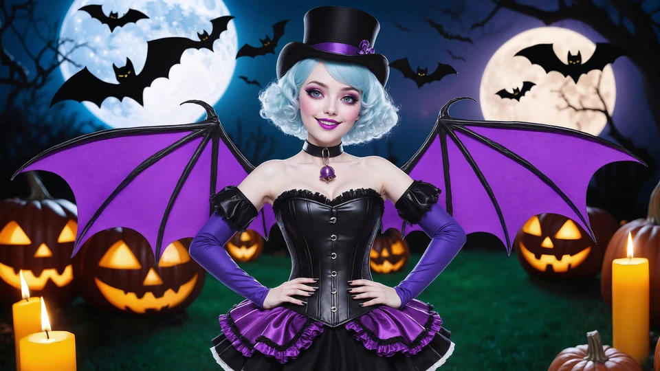 Halloween Gothic Fairy at Night