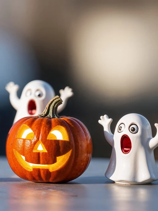 Jack-o'-Lantern & Ghost Trio Image