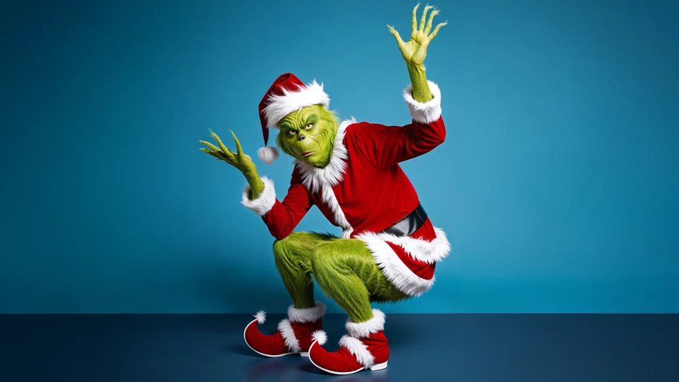 Grinch in Santa Costume Art Image