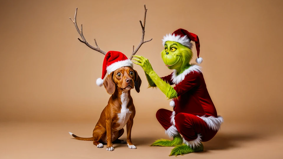 Grinch & Dog's Funny Xmas