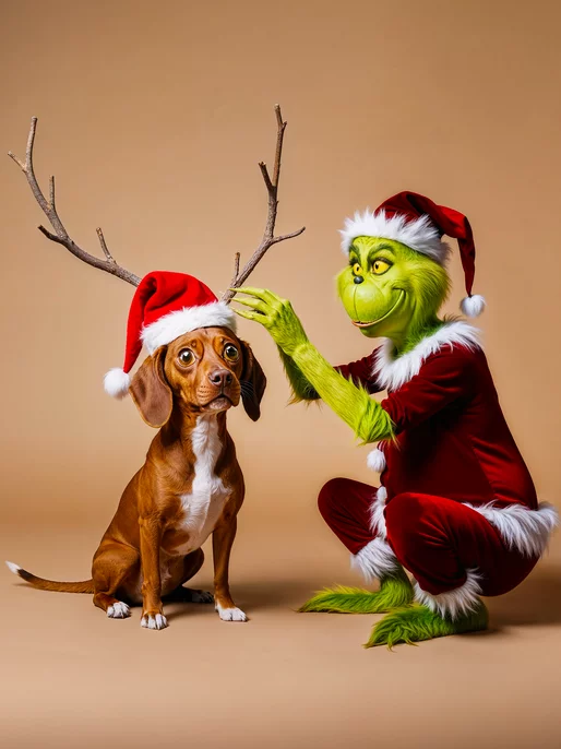 Grinch & Dog's Funny Xmas