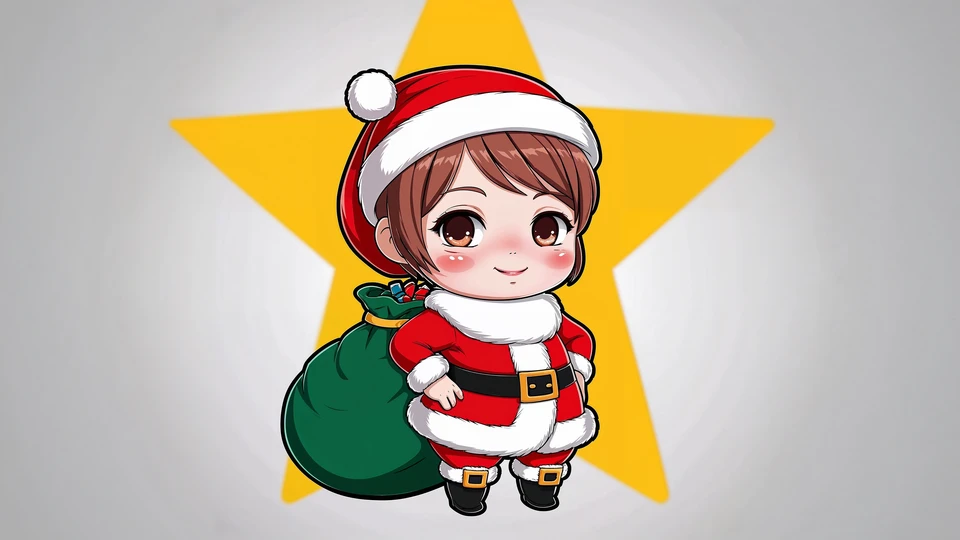 Festive Chibi Star Background 