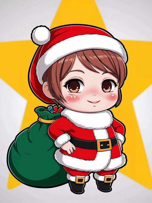 Festive Chibi Star Background 