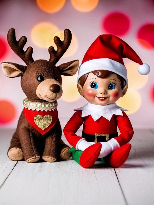 Reindeer and Elf Holiday Screen