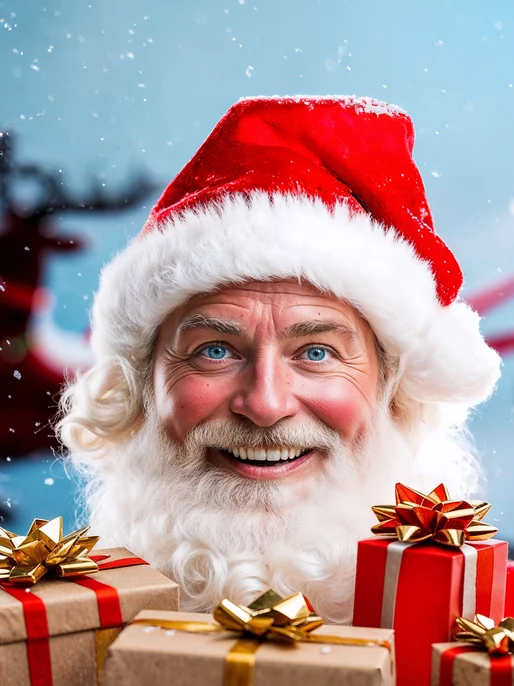 Santa and Snowy Sleigh Screen