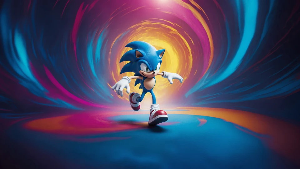 Running Sonic Fantasy Wallpaper