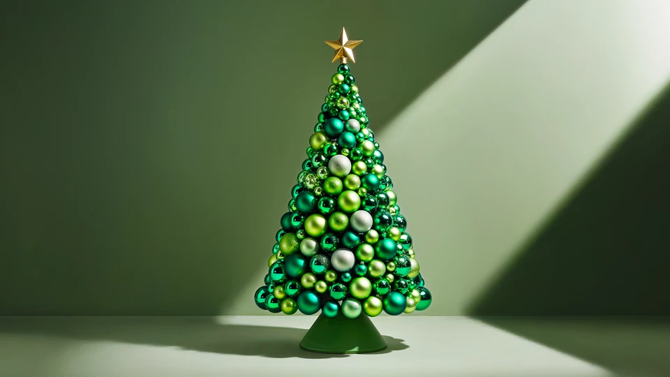 Bauble Christmas Tree Art Screen 