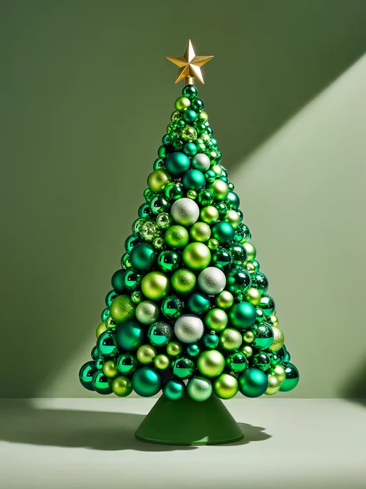 Bauble Christmas Tree Art Screen 