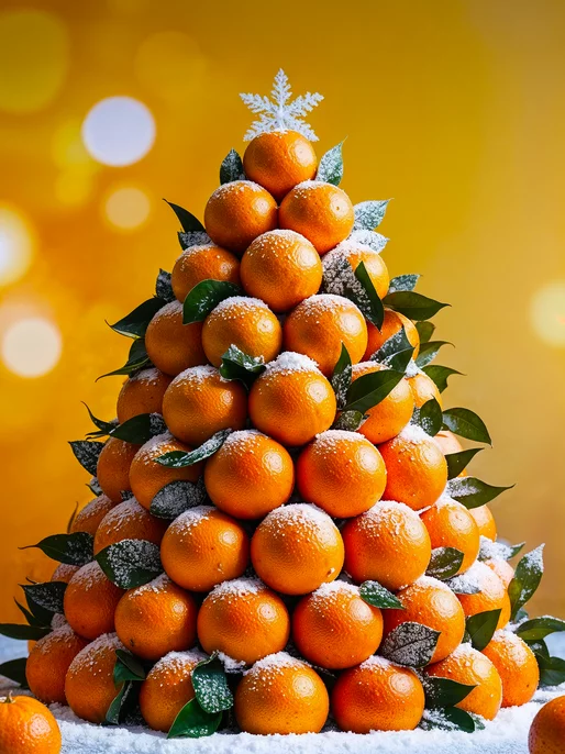 Festive Orange Tree Wallpaper
