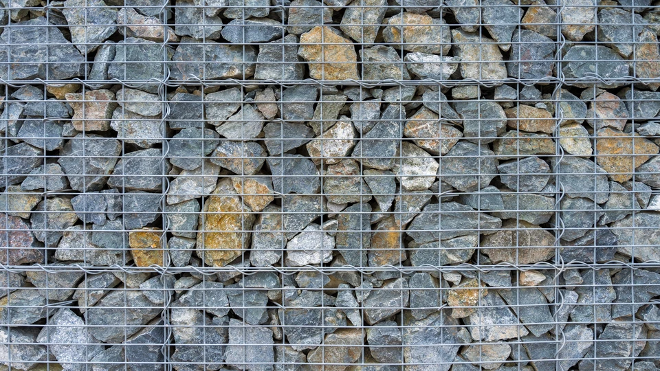 Gabion Wall Stone Wallpaper 