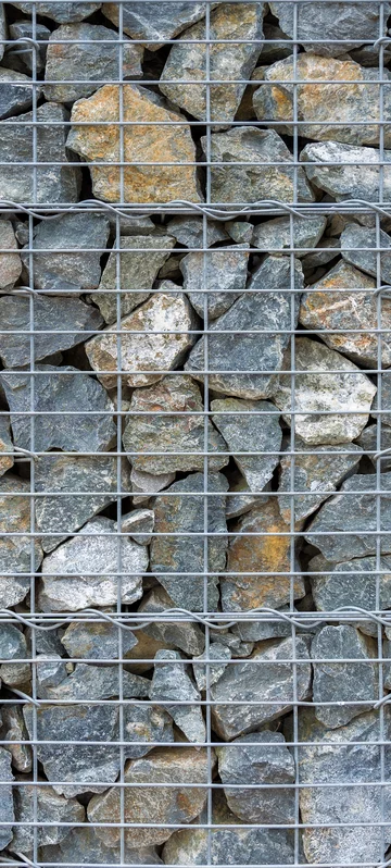 Gabion Wall Stone Wallpaper 