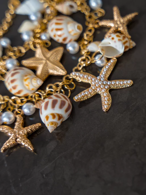 Gold Necklaces With Sea Stars 