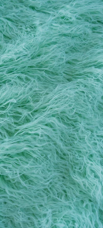 Green Fur Texture Close Up View 
