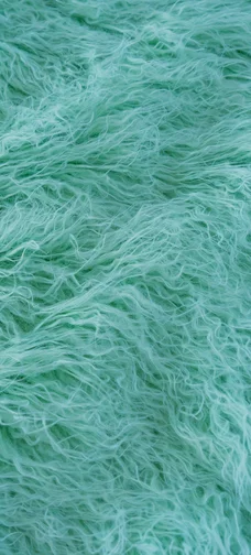 Green Fur Texture Close Up View 