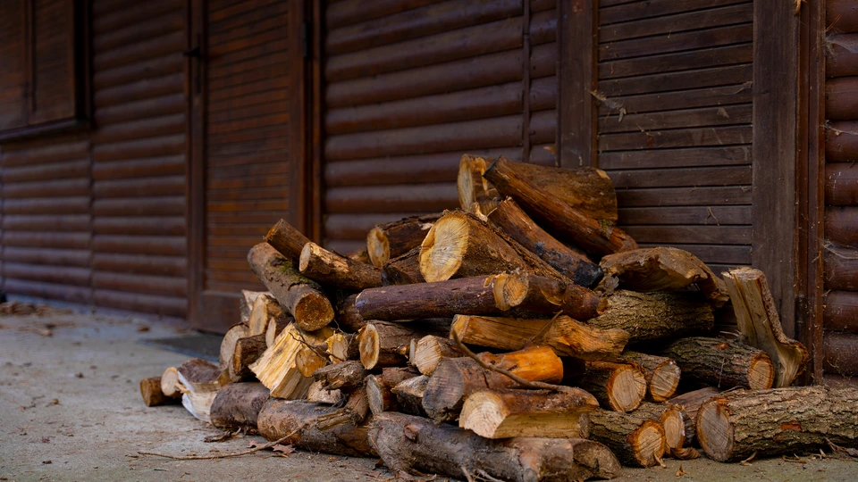 Firewood Near The House Screen