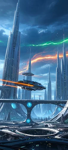 Sci-fi Metropolis Screen 