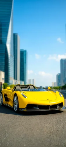 Yellow Koenigsegg Regera Screen