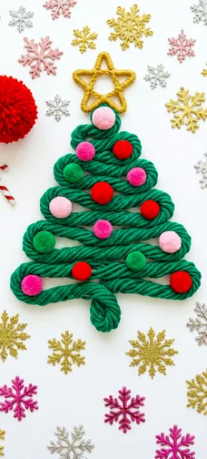 Yarn Xtmas Tree Decoration