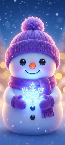 Charming Snowman Wallpaper