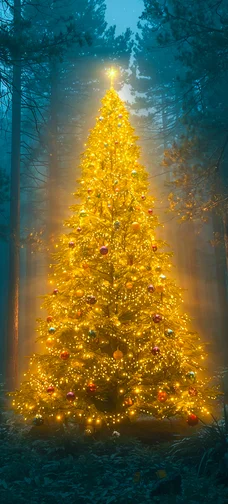 Forest  Christmas Tree Wallpaper