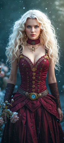 Medieval Style Blond Girl Screen