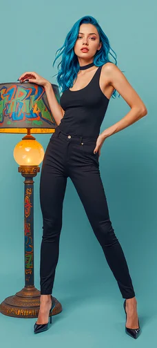 Girl With Lamp Wallpaper 