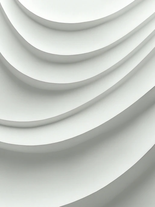 White 3D Curves Geometric Screen