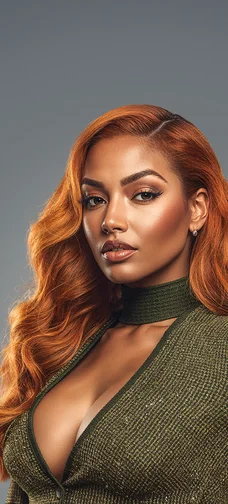 Elegant Redhead Girl Background 