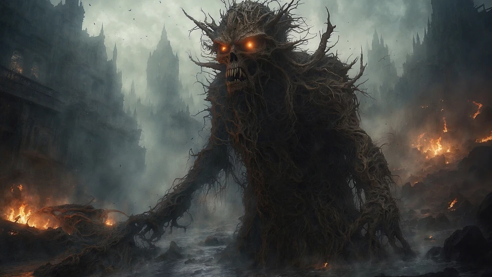 Forest Monster From Woven Trees