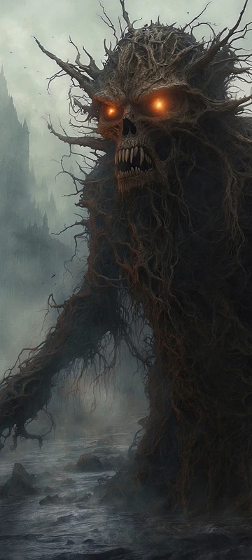 Forest Monster From Woven Trees