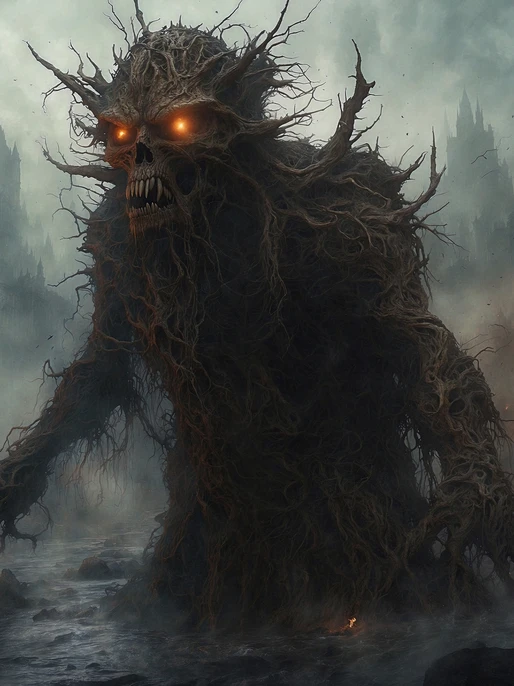 Forest Monster From Woven Trees