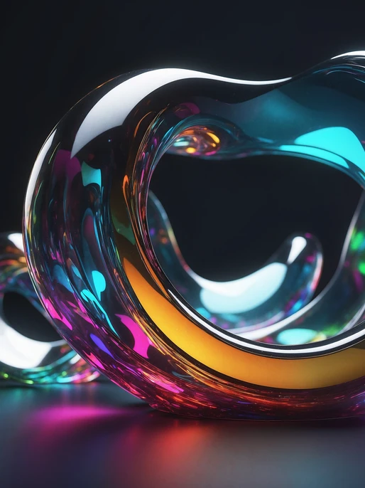 3D Abstract Glass Shapes